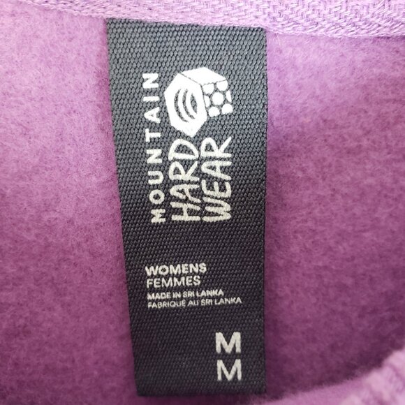 NWT Mountain Hardwear MHW Logo Label Crew Sweatshirt sz M Organic Cotton Purple - Picture 3 of 10